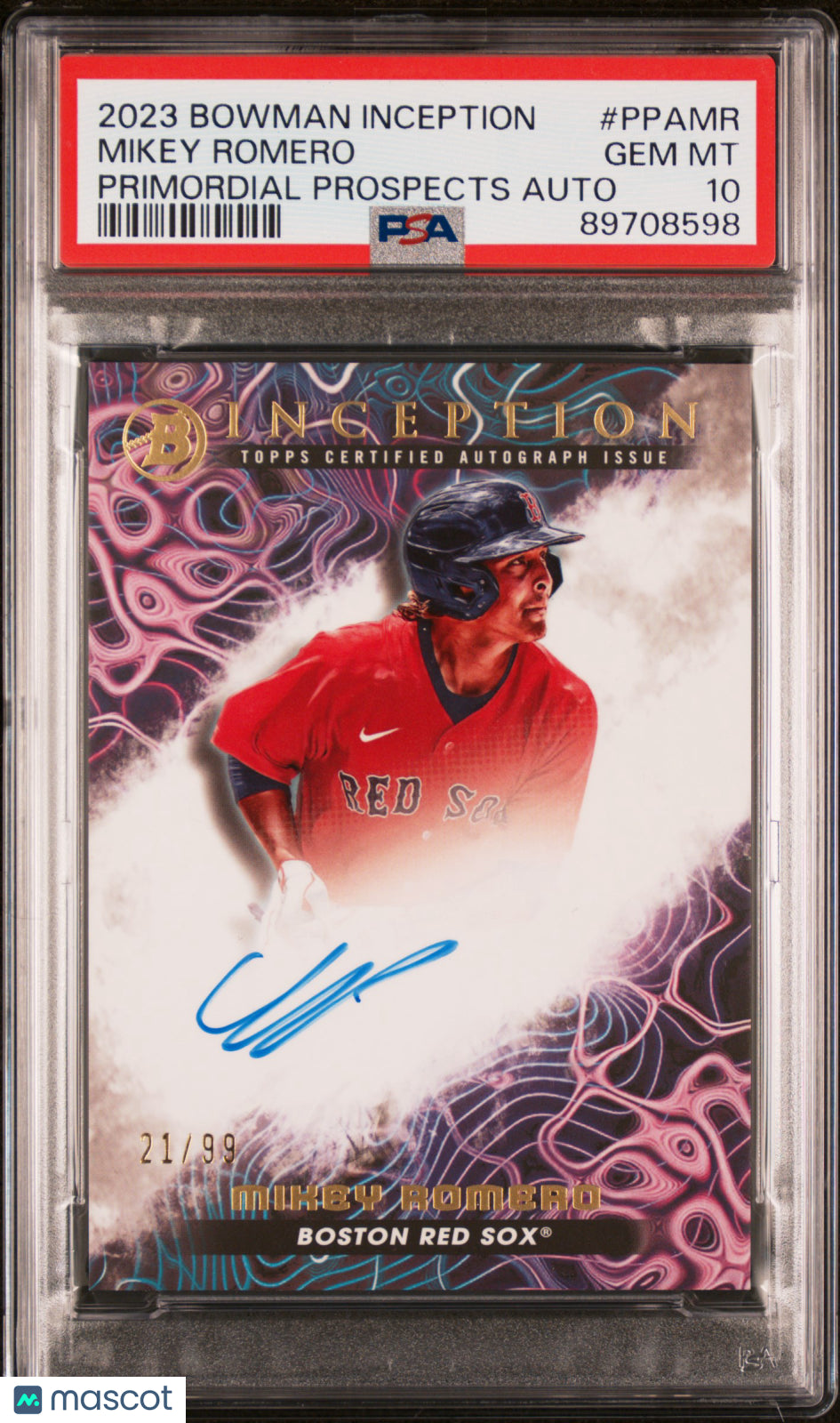 2023 Bowman Inception Mikey Romero Primordial Prospects Autographs #PPAMR PSA 10
