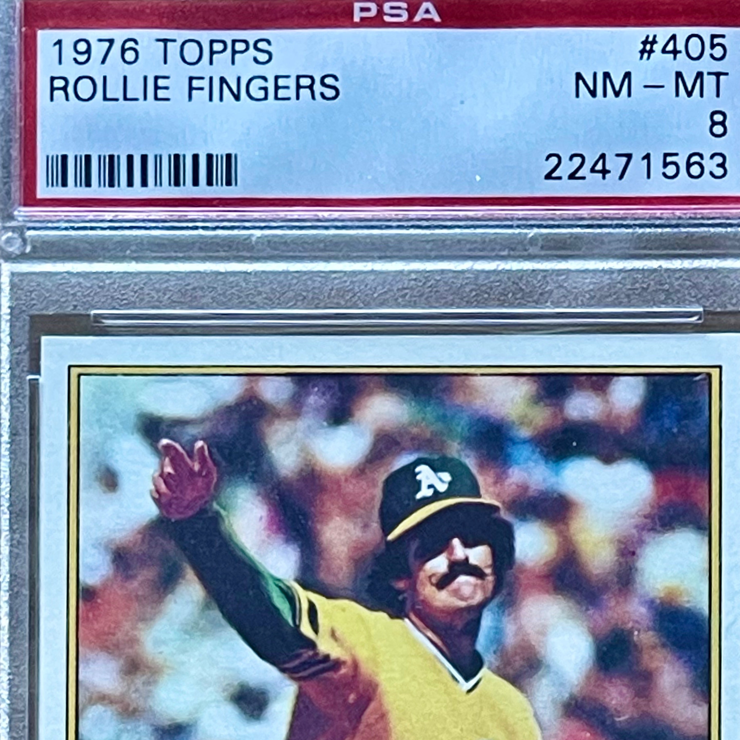 1976 Topps Rollie Fingers #405 PSA 8
