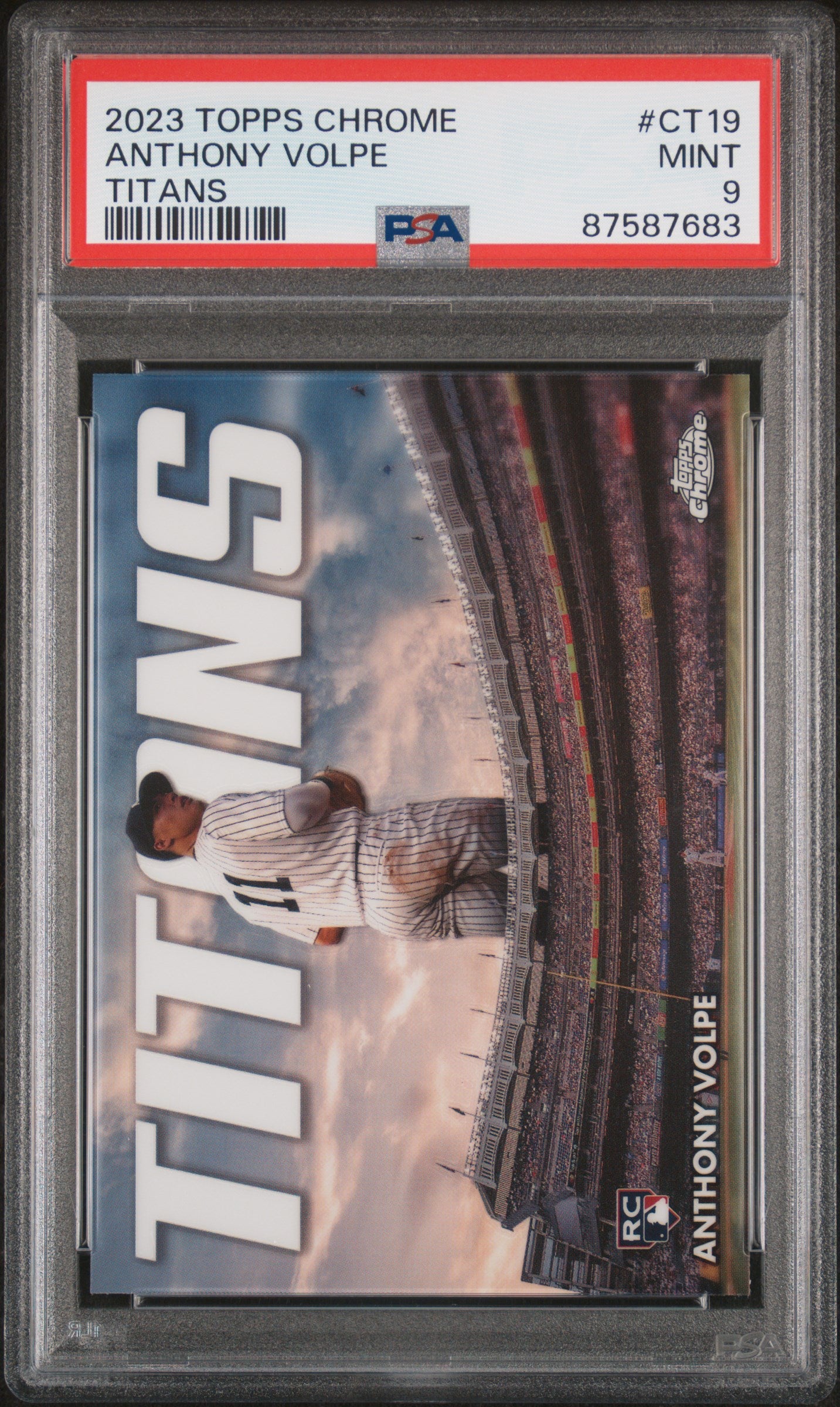 2023 Topps Chrome Anthony Volpe Titans CT19 PSA 9