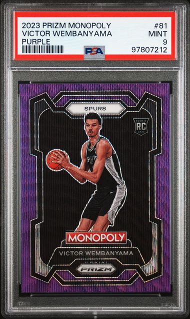 2023 Prizm Monopoly Victor Wembanyama Purple PSA 9 #81