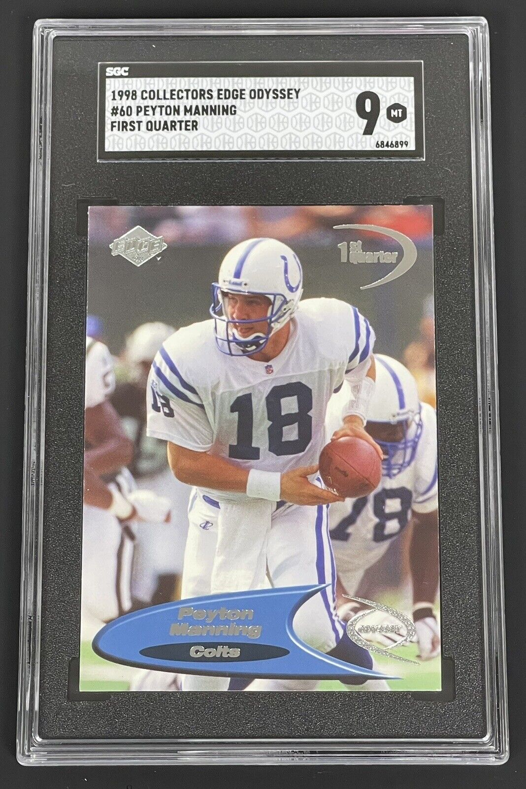 1998 Peyton Manning #60 Collector's Edge Odyssey SGC 9 First Quarter