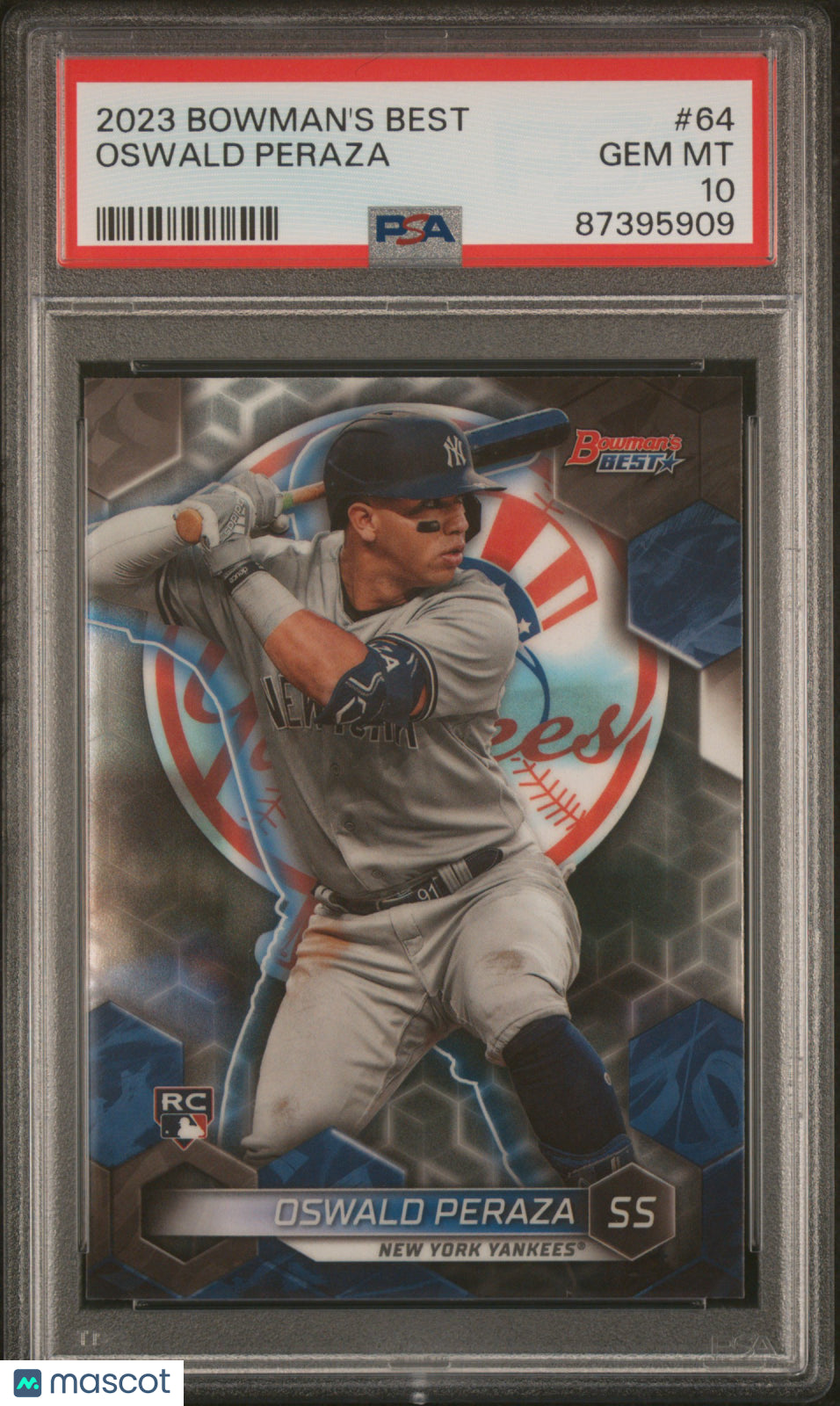 2023 Bowman's Best Oswald Peraza #64 PSA 10