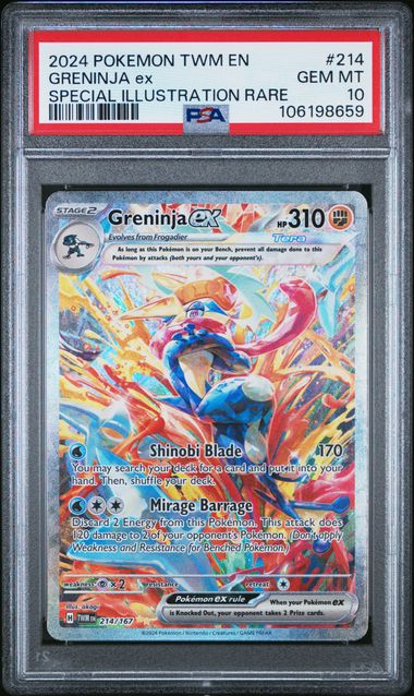 2024 Pokemon Greninja EX Twilight Masquerade SIR #214 PSA 10