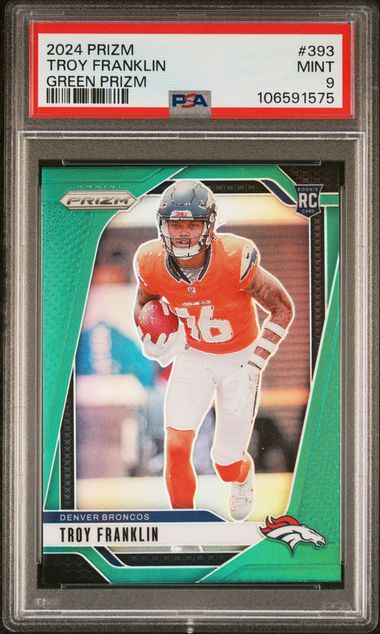2024 Prizm Troy Franklin Green Prizm #393 PSA 9