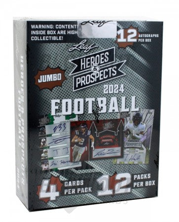 2024 Leaf Heroes & Prospects Football Jumbo Hobby Box