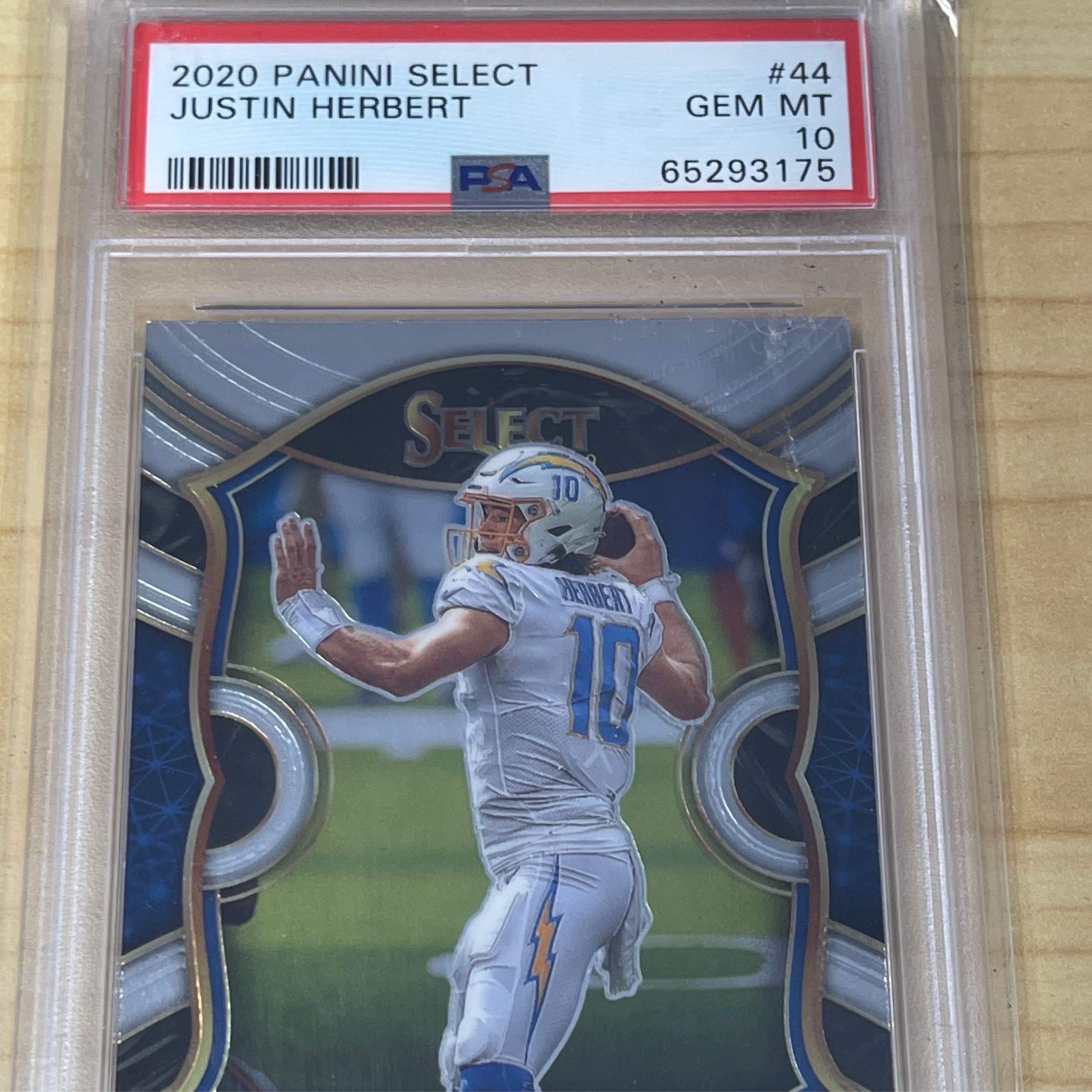 2020 Panini Select Justin Herbert #44 PSA 10