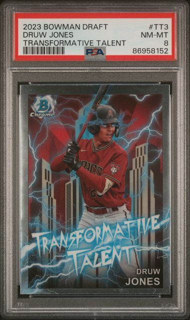 2023 Bowman Draft Druw Jones Transformative Talent #TT3 PSA 8