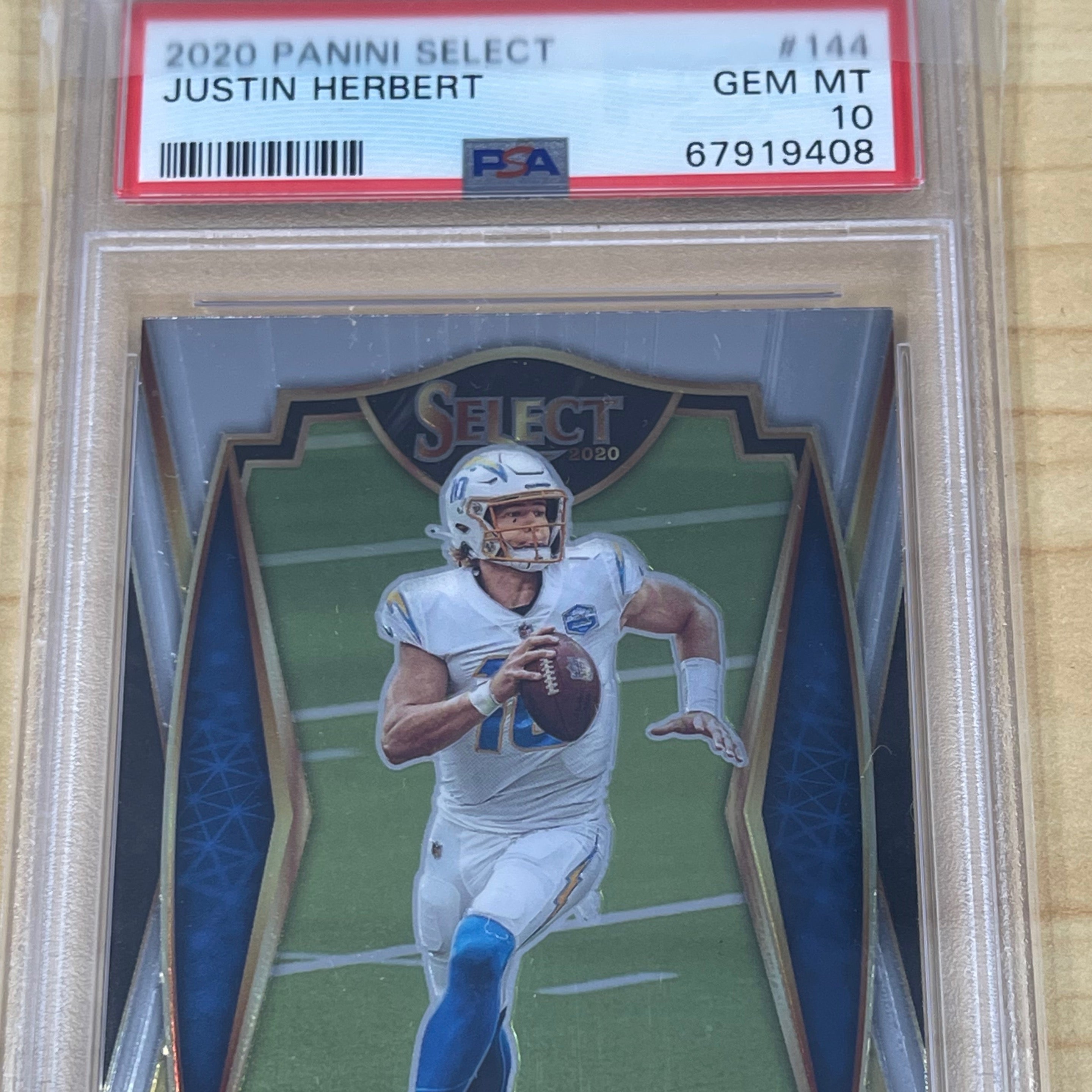 2020 Panini Select Justin Herbert #144 PSA 10