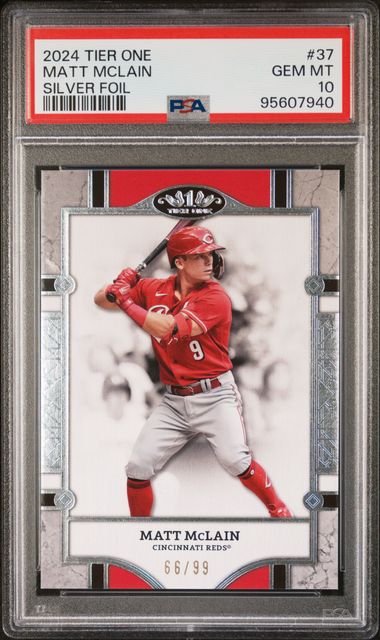 2024 Topps Tier One Matt McLain Silver Foil #37 PSA 10