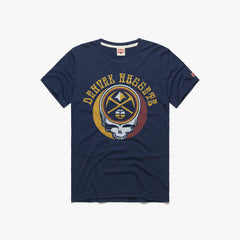 NBA x Grateful Dead x Nuggets Skull T-shirt - Navy / XL