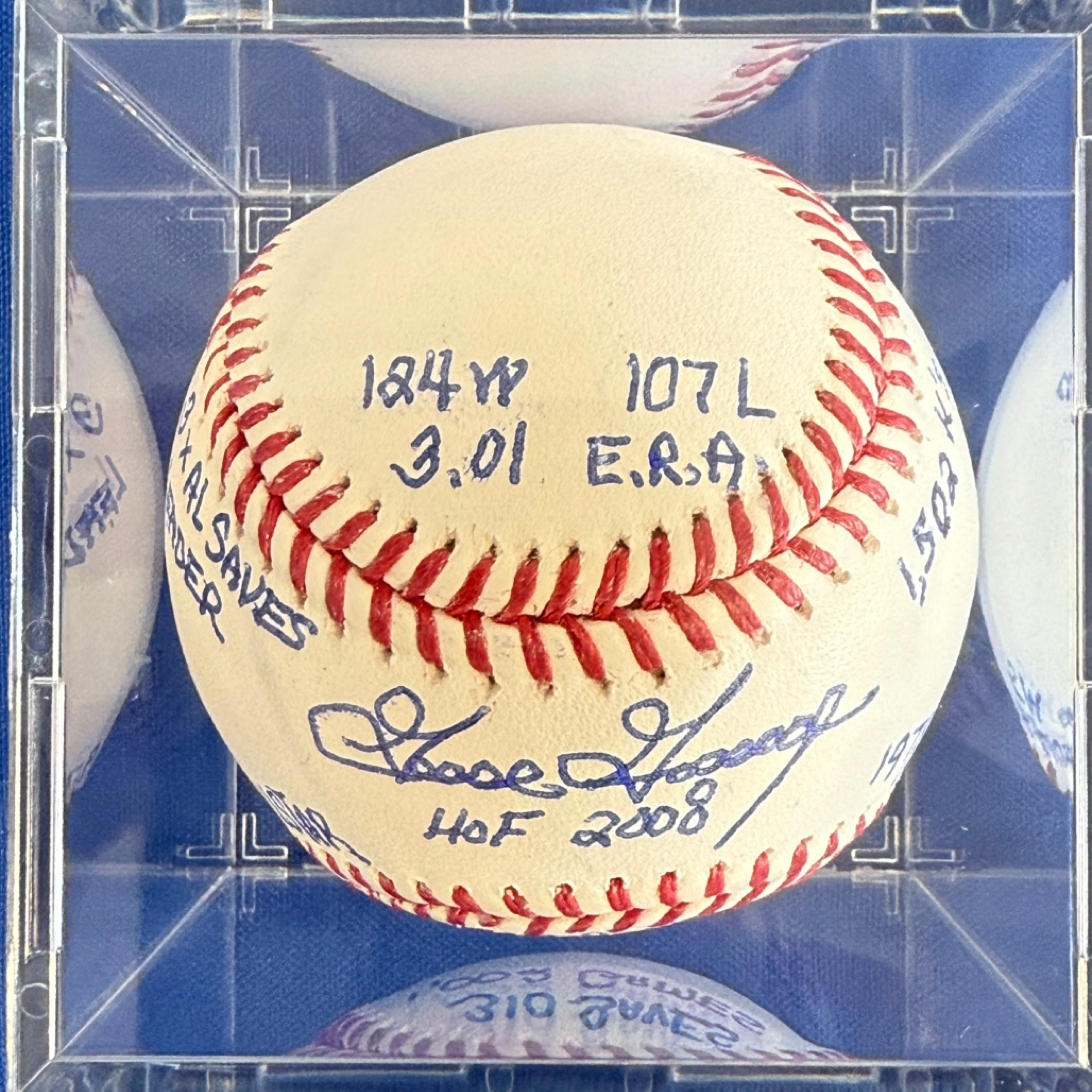 Goose Gossage Autographed Inscription Baseball with Display Case