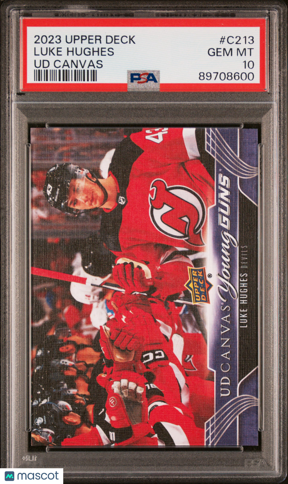 2023 UD Canvas Luke Hughes #C213 PSA 10