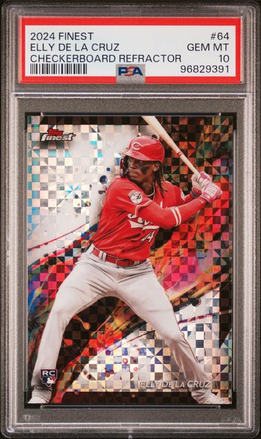 2024 Finest Elly de la Cruz Checkerboard Refractor #64 PSA 10