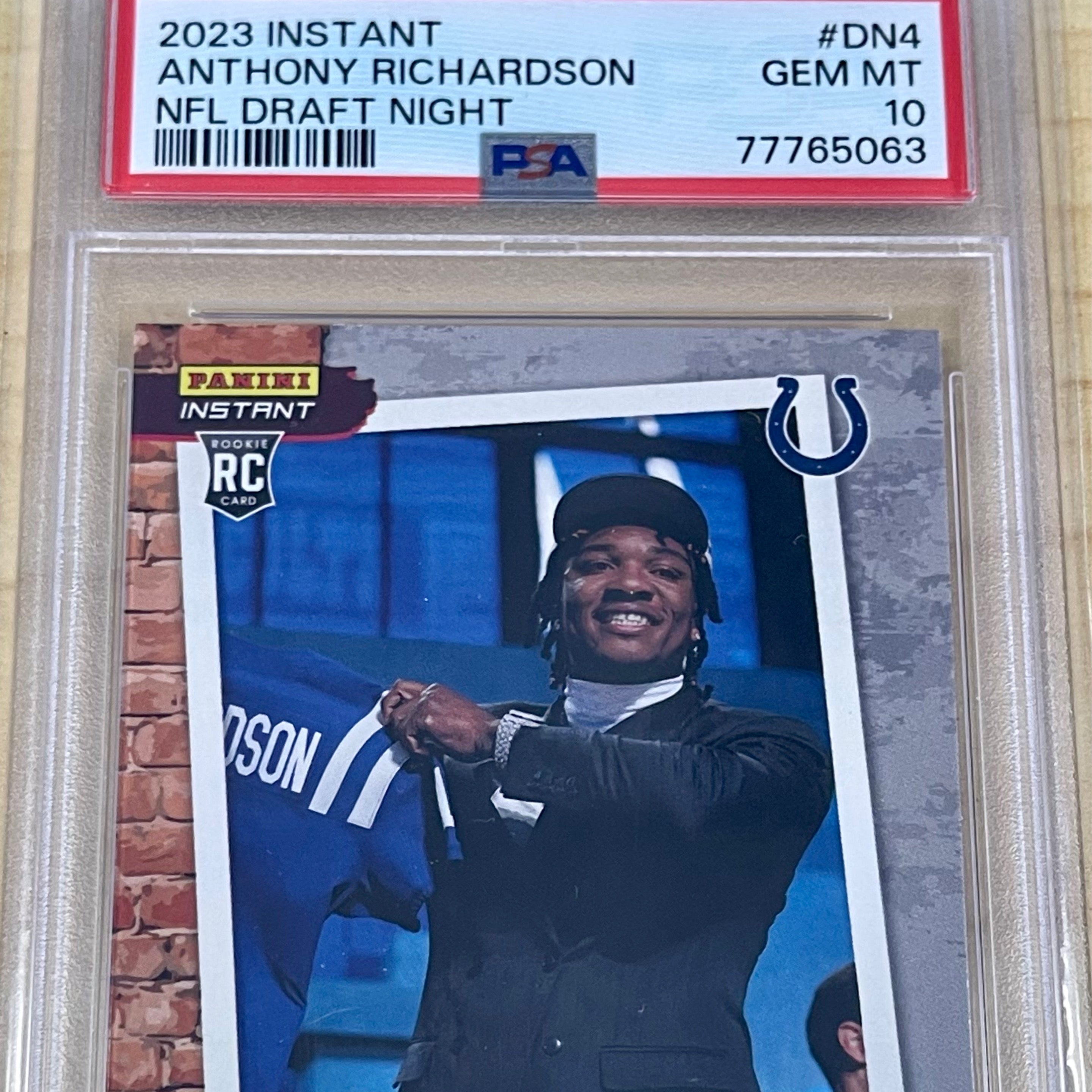 Anthony Richardson Football 2023 Panini Instant DN4 NFL Draft Night PSA 10
