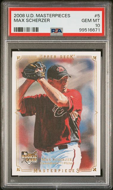 2008 Upper Deck Max Scherzer Masterpieces #5 PSA 10