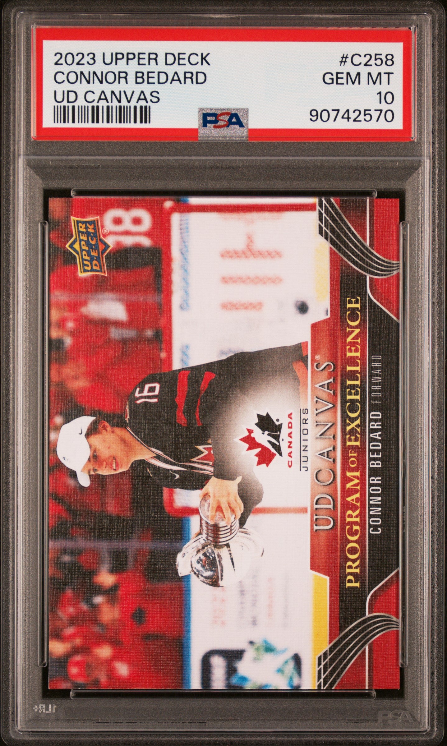 2023 Upper Deck Connor Bedard Canvas #C258 PSA 10