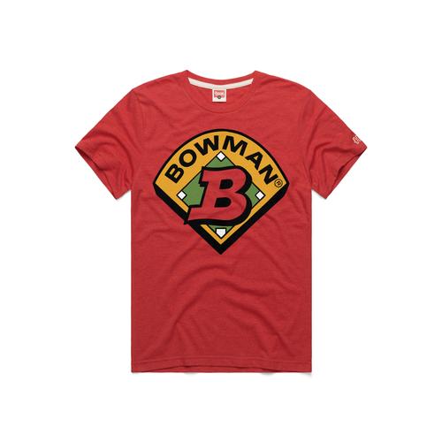 HOMAGE BOWMAN BASEBALL LOGO RED TEE