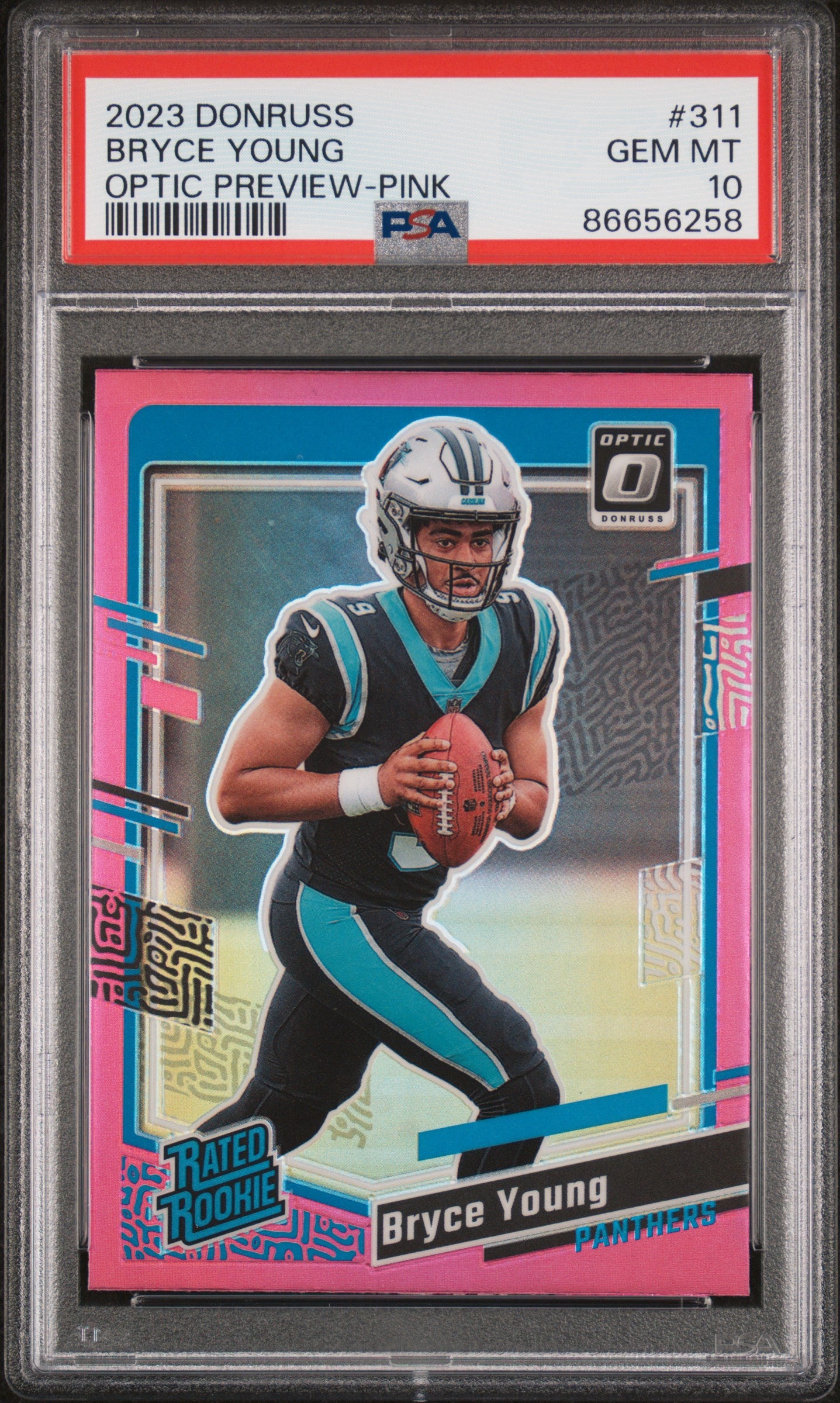 2023 Donruss Optic Preview Pink Prizm Bryce Young #311 PSA 10