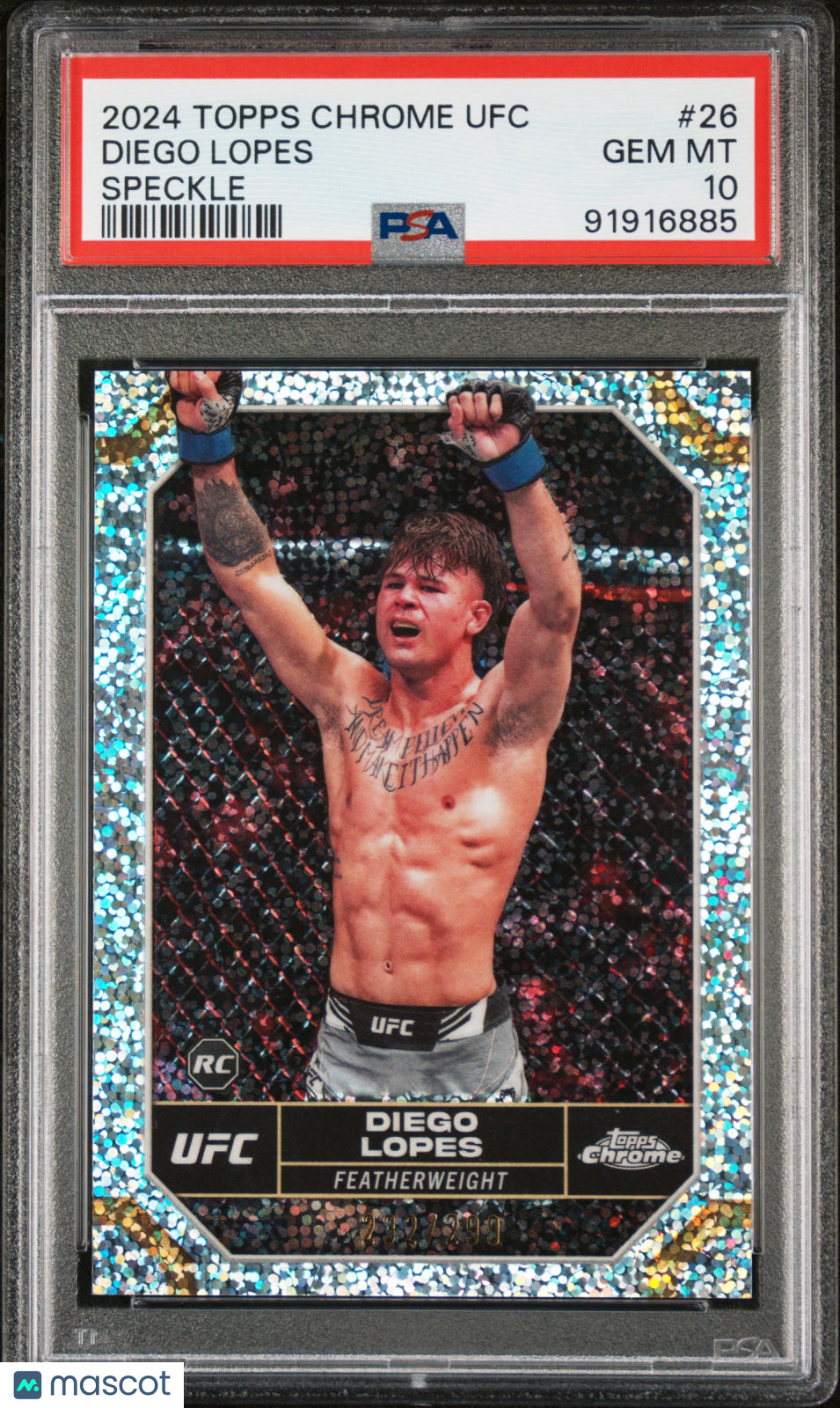 2024 Topps Chrome UFC Refractor Diego Lopes #26 PSA 10