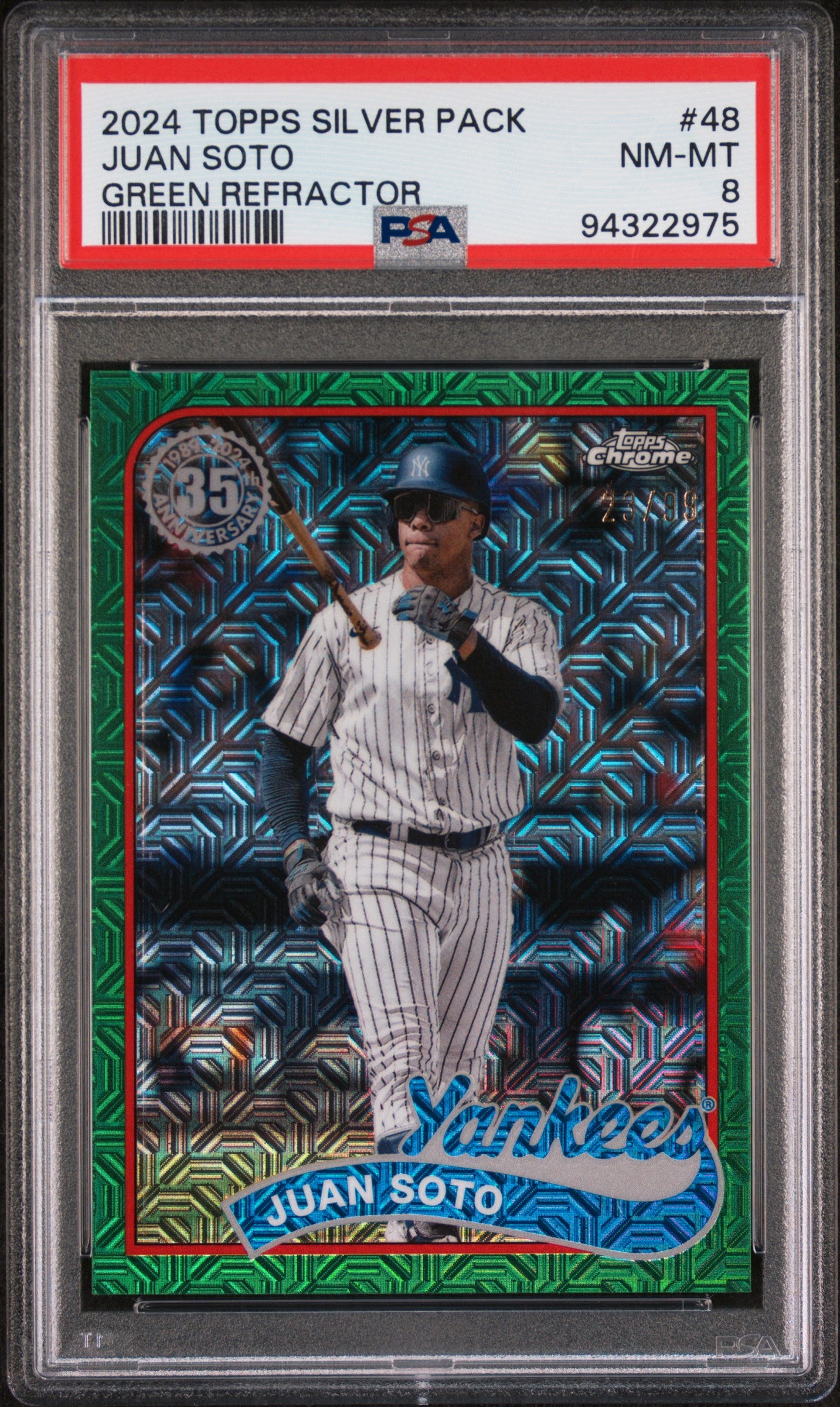 2024 Topps Juan Soto Silver Pack Green #48 PSA 8