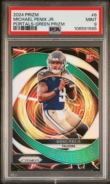 2024 Prizm Michael Penix Portals Green Prizm #20 PSA 9