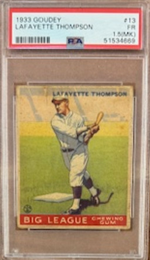 1933 Goudey Lafayette Thompson #13 PSA 1.5 (MK)