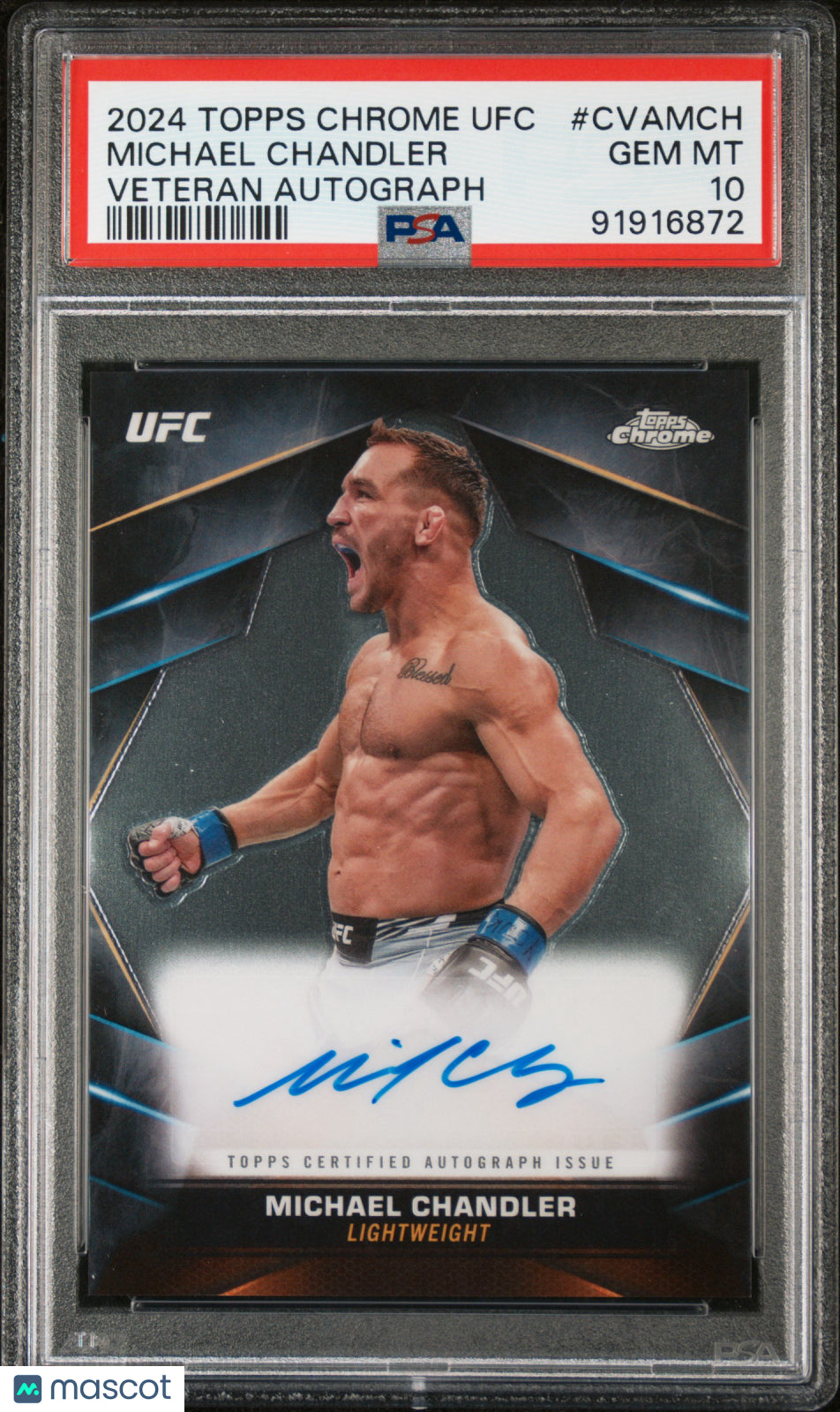 2024 Topps Chrome UFC Michael Chandler Veteran Autographs #CVAMCH PSA 10