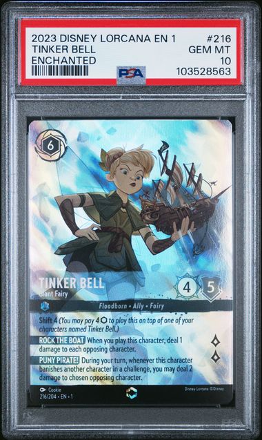 2023 Disney Lorcana Tinker Bell Enchanted #216 PSA 10