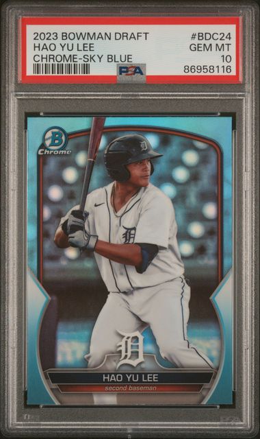 Hao Yu Lee 2023 Bowman Draft Chrome Sky Blue #BDC24 PSA 10