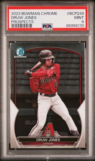 Druw Jones 2023 Bowman Chrome Prospects Prospects #BCP249 PSA 9