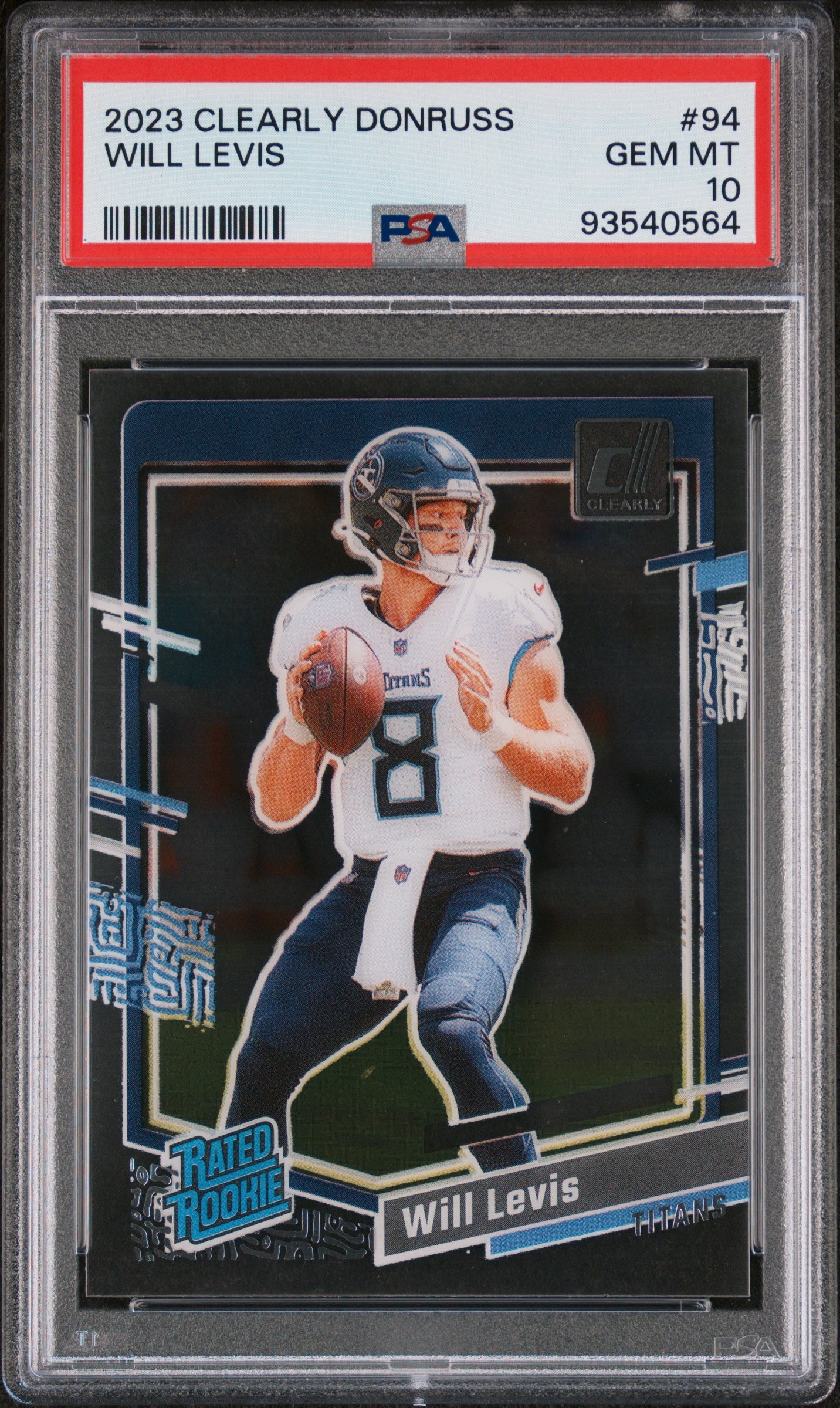 2023 Clearly Donruss #94 Will Levis PSA 10