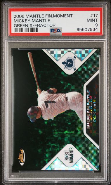 2006 Finest Mantle Moments X-Fractors Green Mickey Mantle #MMFM17