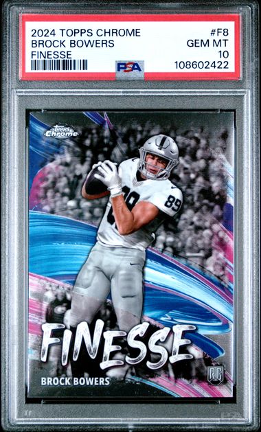 2024 Topps Chrome Brock Bowers Finesse #F8 PSA 10