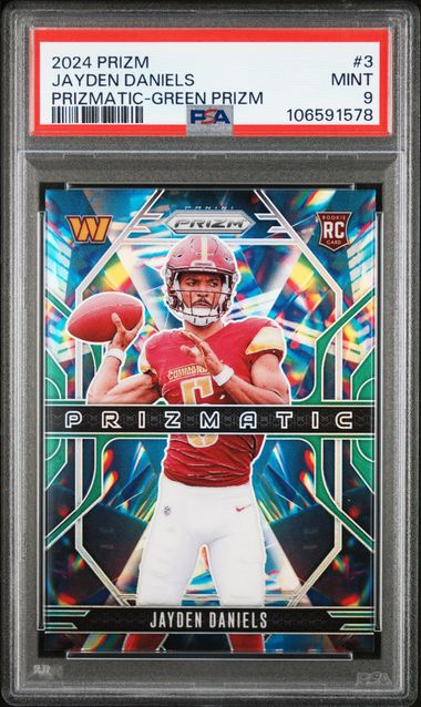 2024 Prizm Jayden Daniels Prizmatic Green Prizm #3 PSA 9