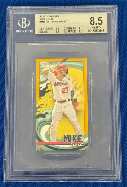 2022 Topps Rip Mini Gold Mike Trout #MRIPMT BGS 8.5