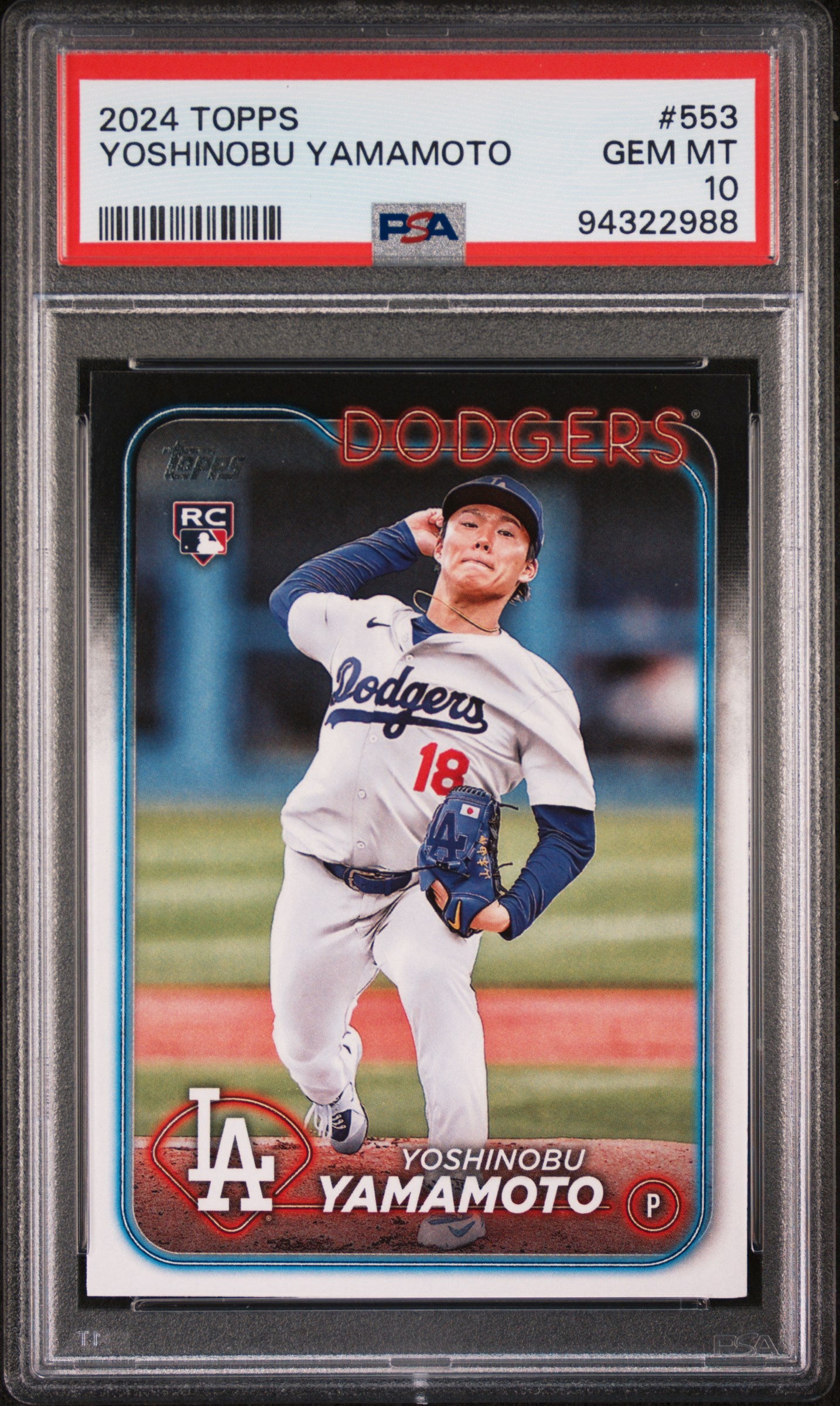 2024 Topps Yoshinobu Yamamoto #553 PSA 10