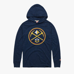 Denver Nuggets Logo Lightweight Hoodie - Navy / S
