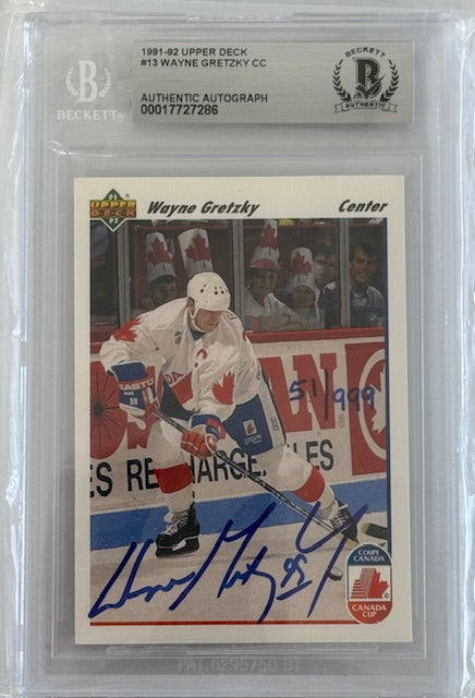 1991-92 Upper Deck Wayne Gretzky #13 Autograph