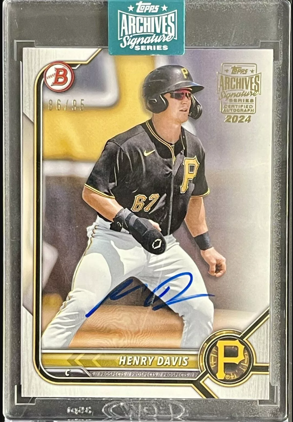 Henry Davis /95 - 2024 Topps Archives Signature Auto 2022 Bowman BD-7 Pirates