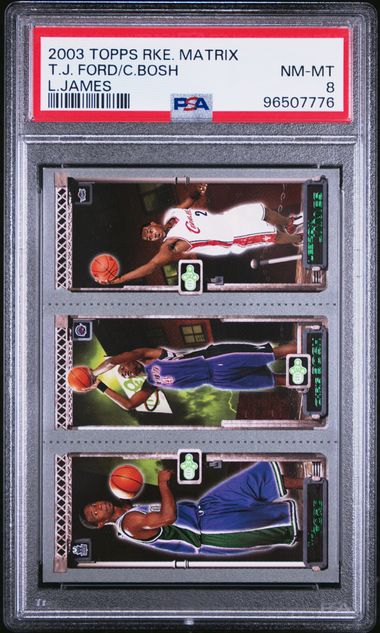 2003 Topps Rookie Matrix Lebron James Bosh Ford PSA 8