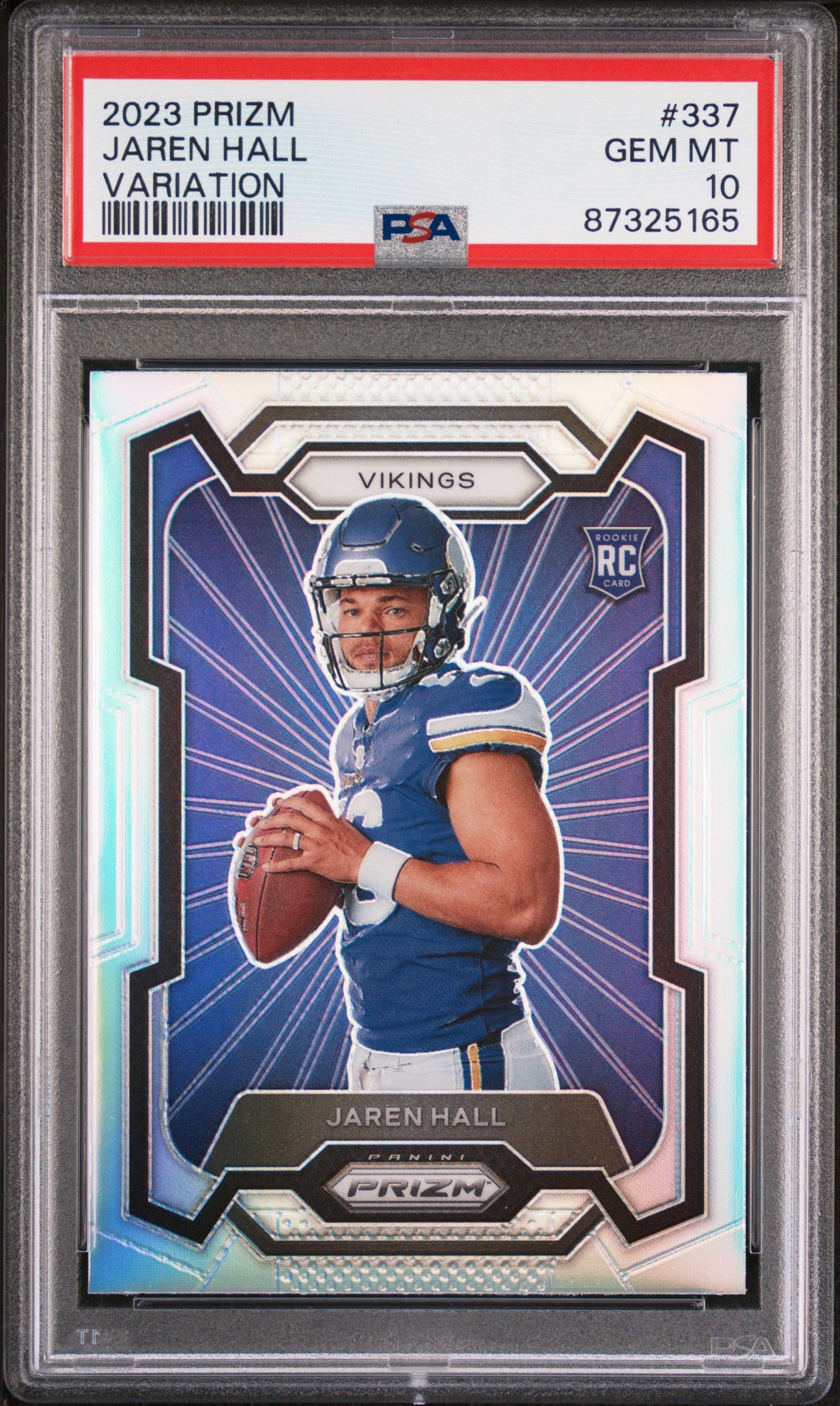 2023 PANINI PRIZM 337 JAREN HALL VARIATION PSA 10