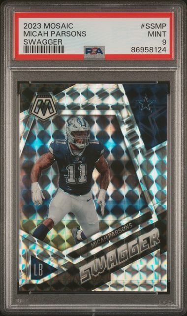 2023 Panini Mosaic Micah Parsons Swagger #SSMP PSA 9