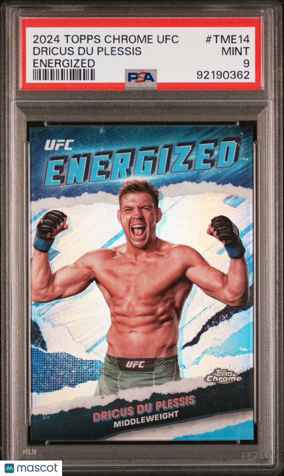 2024 Topps Chrome UFC Energized Dricus Du Plessis #TME14 PSA 9
