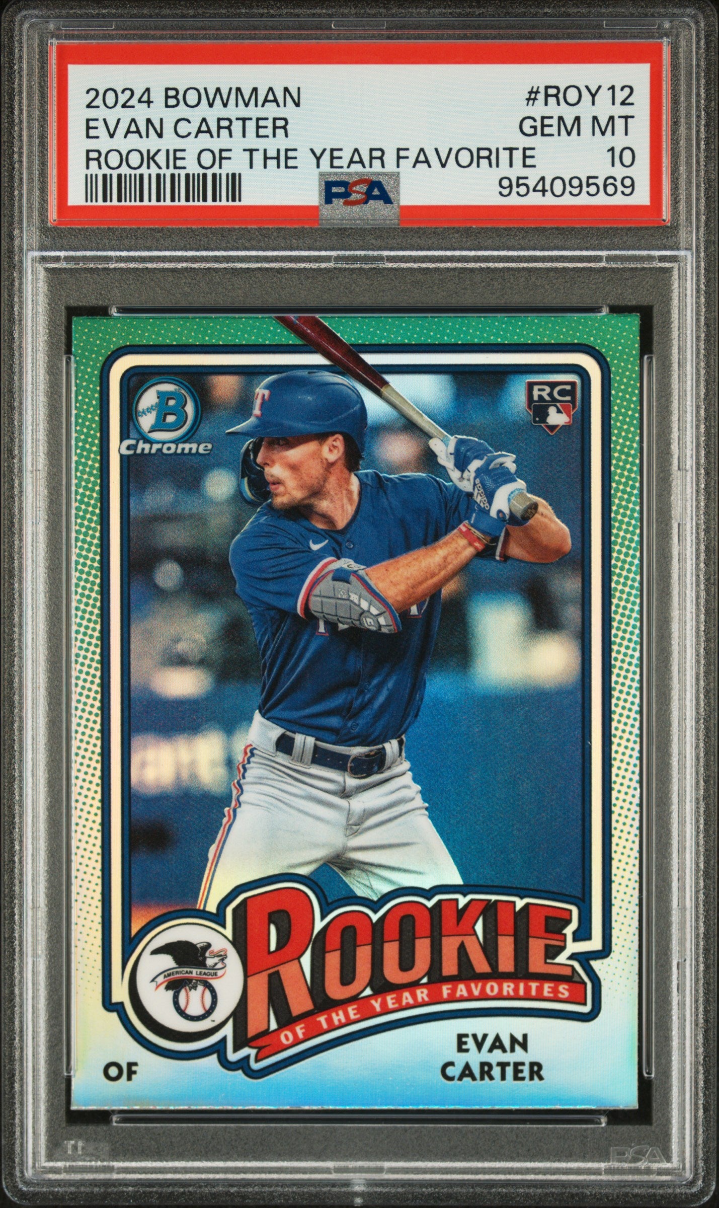 2024 Bowman ROY Evan Carter PSA 10