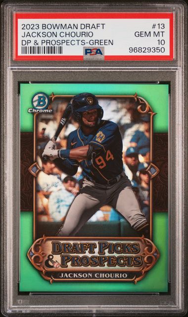 2023 Bowman Draft Jackson Chourio Green #13 PSA 10