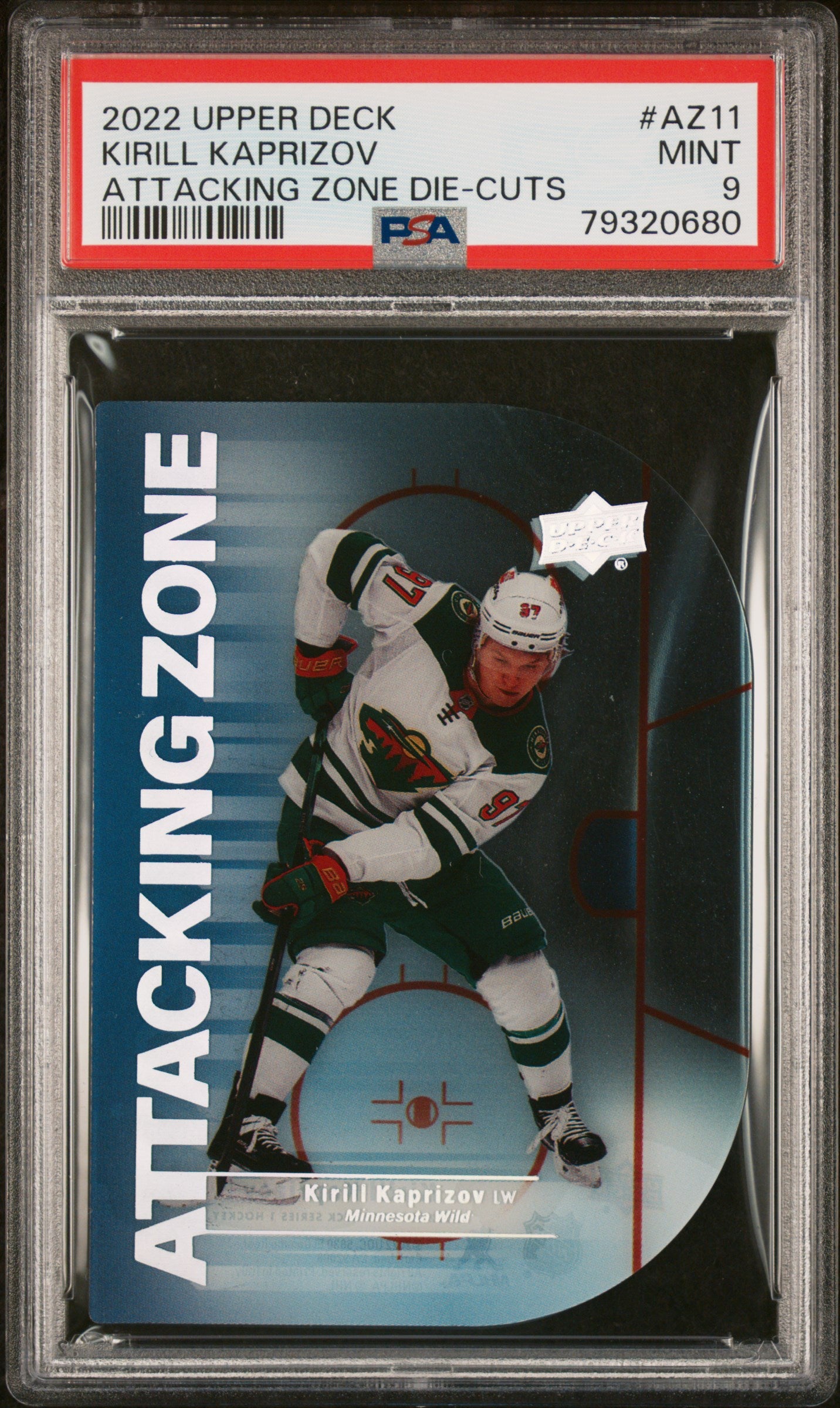 2022 Upper Deck Kirill Kaprizov Attacking Zone PSA 9