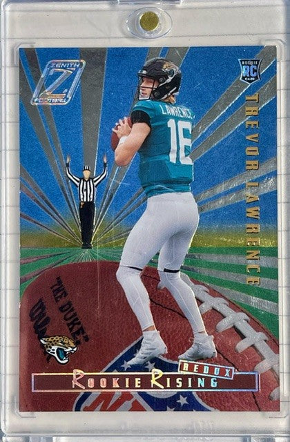 2021 Zenith Trevor Lawrence Football Rookie Rising Redux SSP Case Hit RC