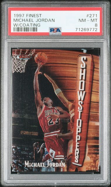 1997 Finest Michael Jordan Coating #271 PSA 8