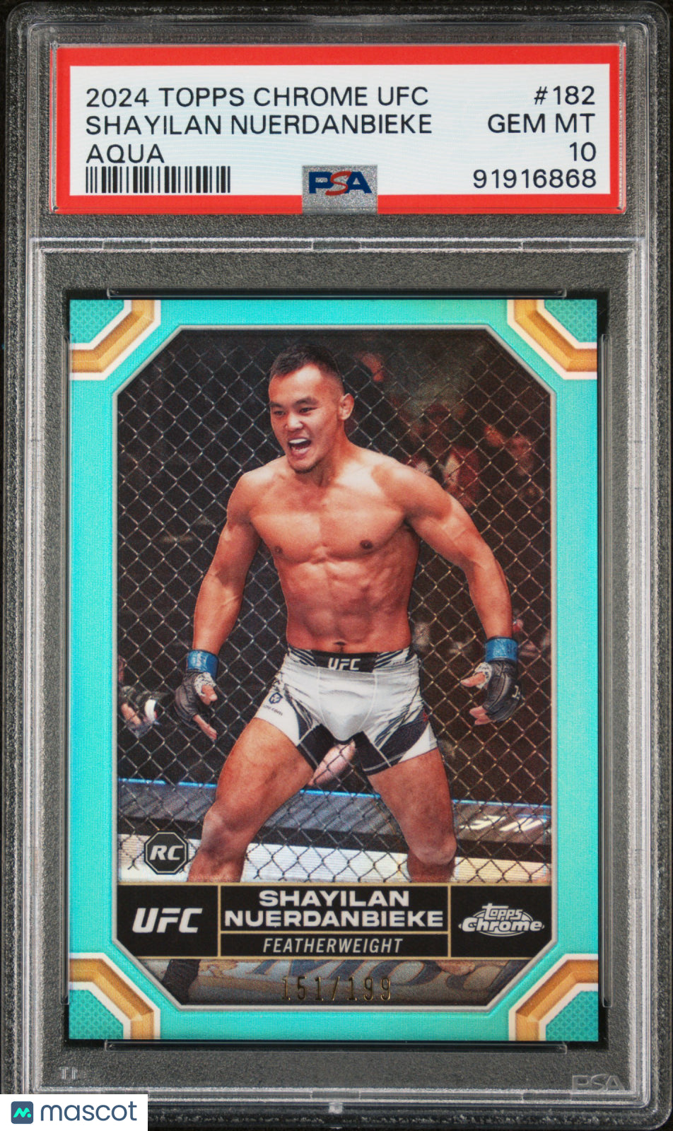 2024 Topps Chrome UFC Shayilan Nuerdanbieke #182 PSA 10