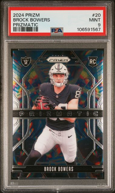 2024 Prizm Brock Bowers Prizmatic #20 PSA 9